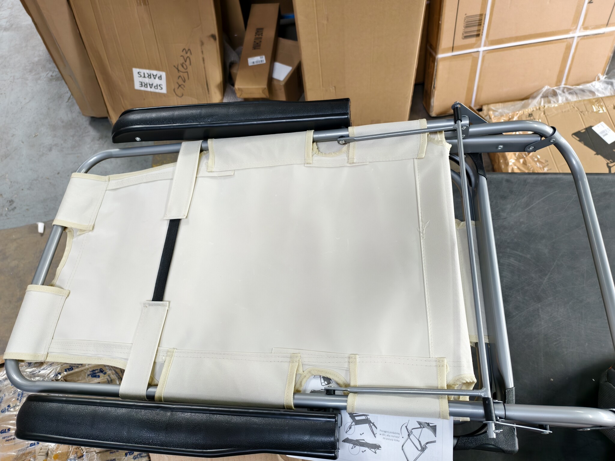 Tuin ligstoel 2in1 Beige - 37% Korting