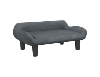 VidaXL Kinderbank Donkergrijs Fluweel - 50% Korting!