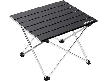 Compacte Aluminium Campingtafel Zwart Klein - 56% Korting