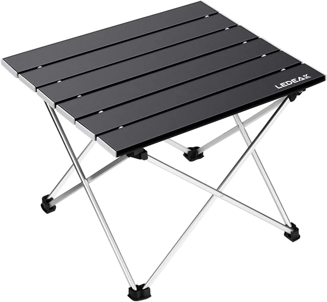 Compacte Aluminium Campingtafel Zwart Klein - 56% Korting