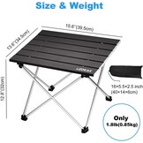Compacte Aluminium Campingtafel Zwart Klein - 56% Korting