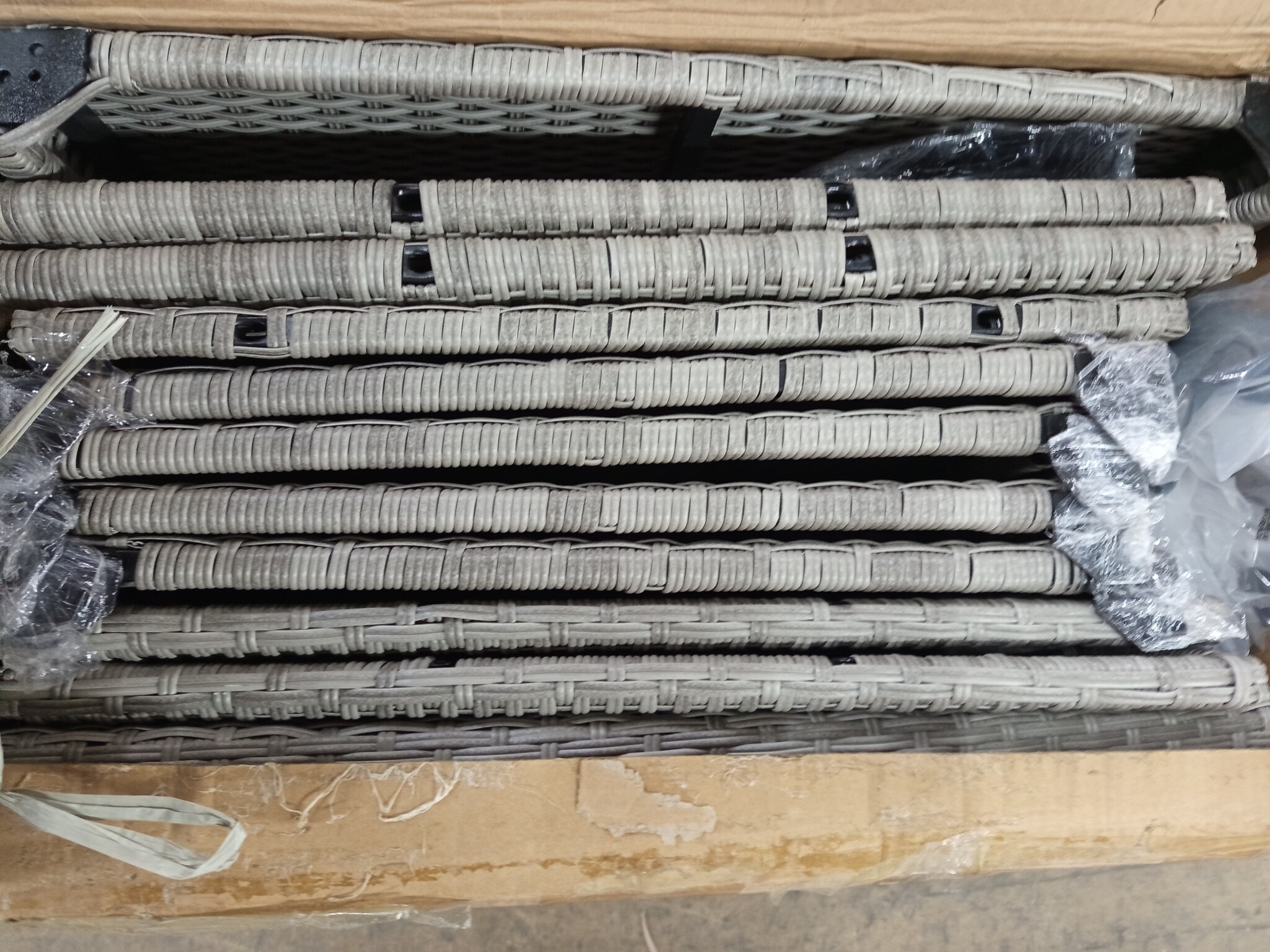 vidaXL Tuinbank met Luifel & Voetenbanken - Lichtgrijs - 54% Korting