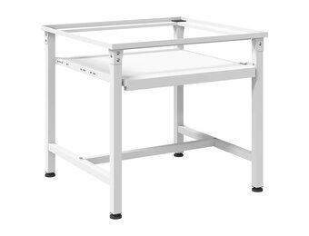 vidaXL Wasmachineverhoger met schap - Wit (33% korting)