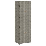 VidaXL Tuinkast Poly Rattan Grijs 59x40x180 cm - 34% Korting