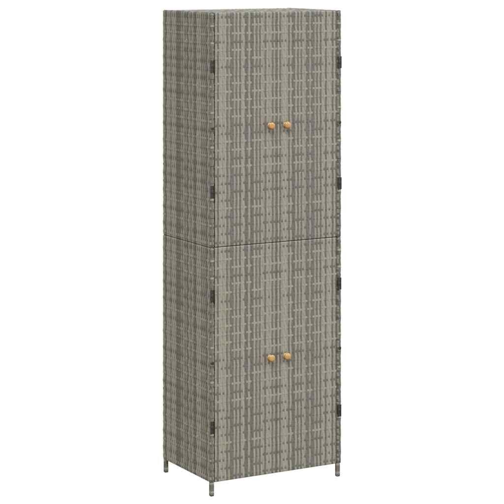 VidaXL Tuinkast Poly Rattan Grijs 59x40x180 cm - 34% Korting