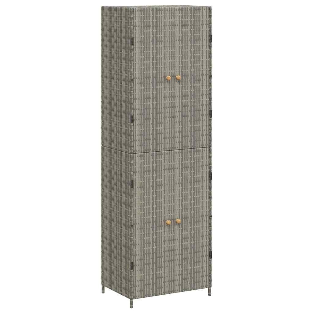 VidaXL Tuinkast Poly Rattan Grijs 59x40x180 cm - 34% Korting