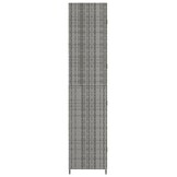 VidaXL Tuinkast Poly Rattan Grijs 59x40x180 cm - 34% Korting
