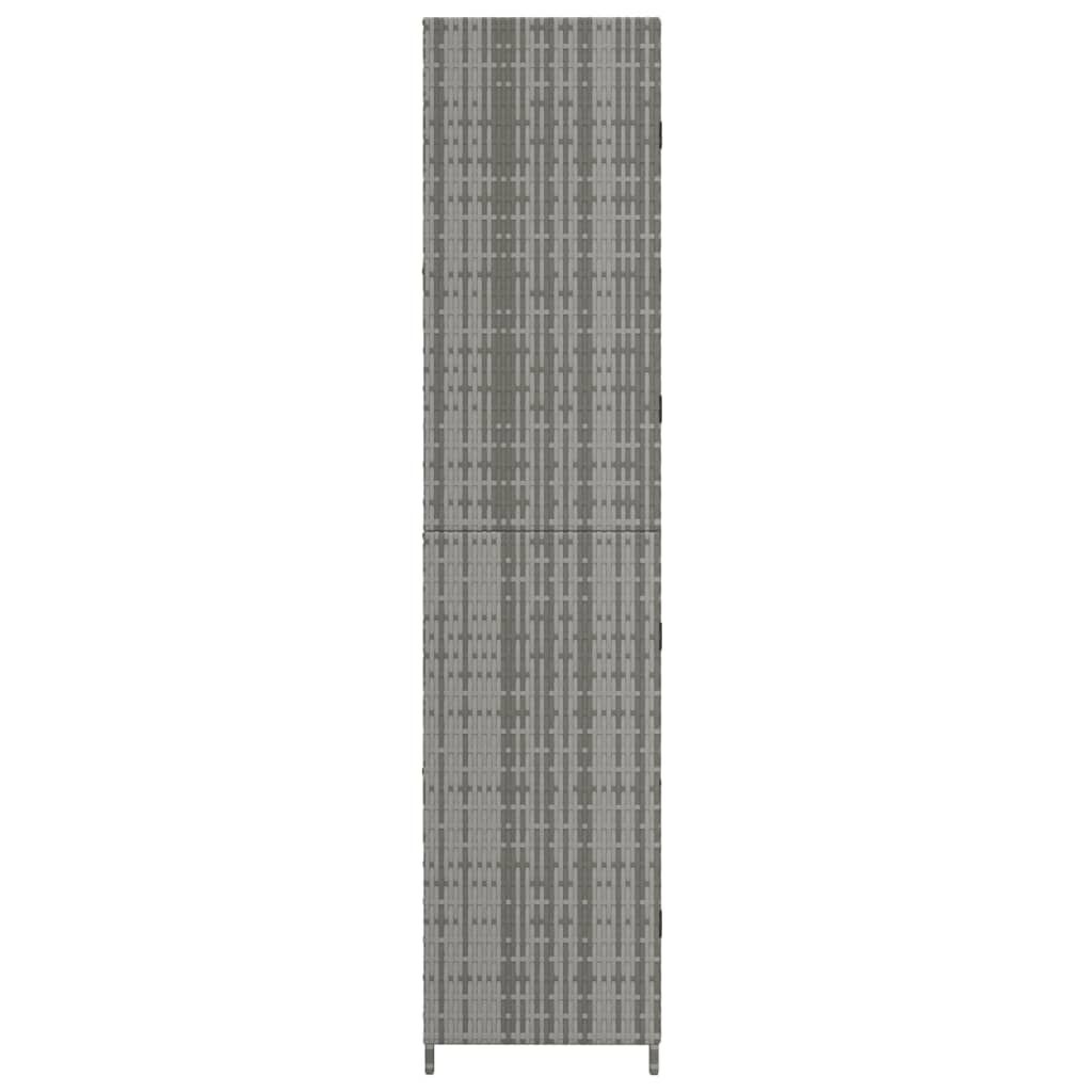 VidaXL Tuinkast Poly Rattan Grijs 59x40x180 cm - 34% Korting