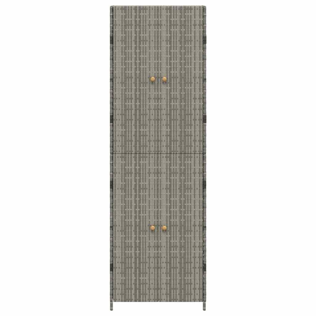 VidaXL Tuinkast Poly Rattan Grijs 59x40x180 cm - 34% Korting