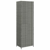 VidaXL Tuinkast Poly Rattan Grijs 59x40x180 cm - 34% Korting