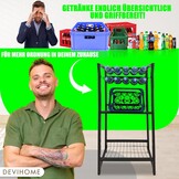 Drankrattenrek met Wijnrek - Antracietgrijs | 59% Korting!