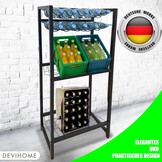 Drankrattenrek met Wijnrek - Antracietgrijs | 59% Korting!