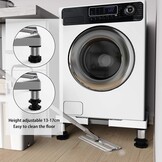 DEWEL Wasmachineonderlegger - Verstelbaar & Trillingsvrij (60% Korting)