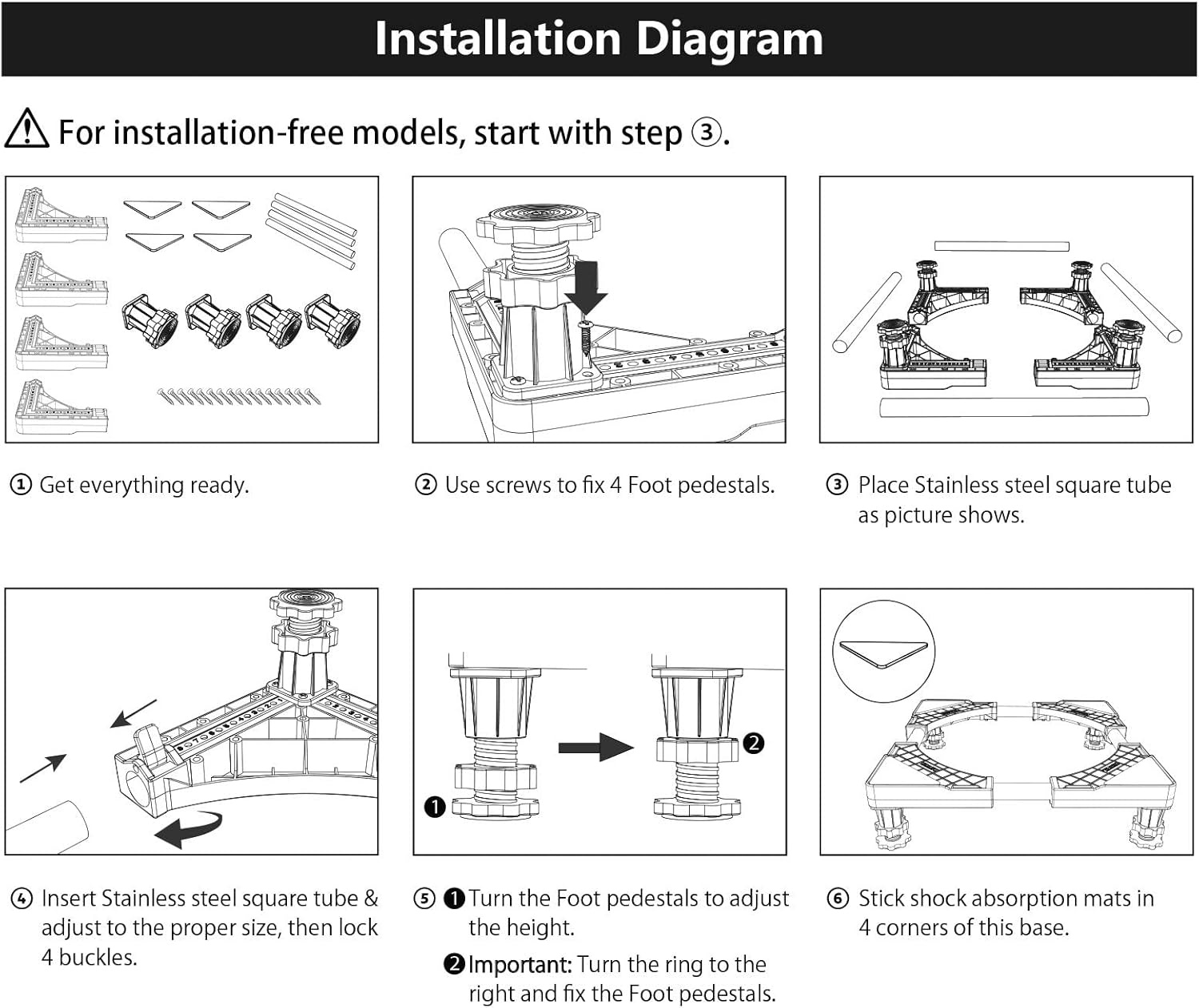 DEWEL Wasmachineonderlegger - Verstelbaar & Trillingsvrij (60% Korting)