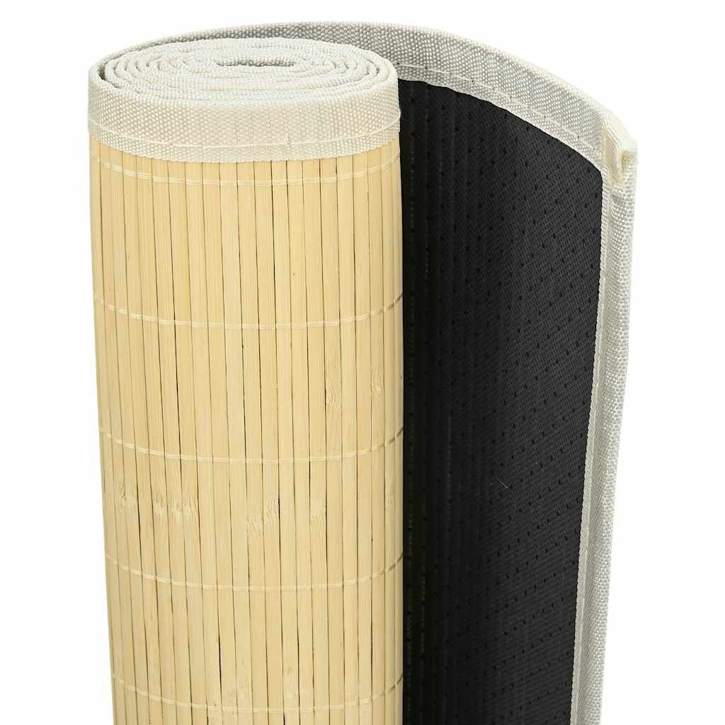 vidaXL Bamboe Tapijt 100x160 cm Naturel - 33% Korting