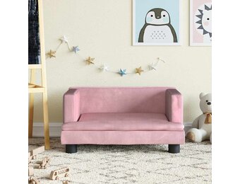 VidaXL Kinderbank Fluweel Roze - 33% Korting!