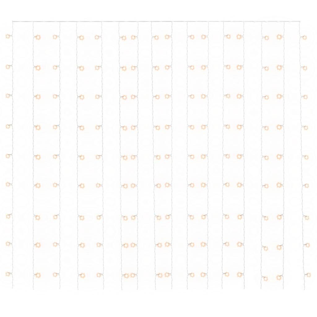 Lichtsnoergordijn 300 LED's 3x3m Warmwit - 28% Korting!