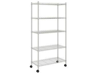 vidaXL Opbergrek 5-laags 75x35x155cm Chroom (33% Korting)