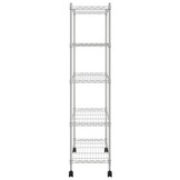 vidaXL Opbergrek 5-laags 75x35x155cm Chroom (33% Korting)