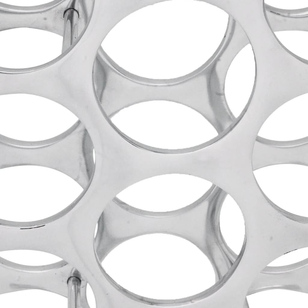 vidaXL Wijnrek Aluminium Zilver - 34% Korting