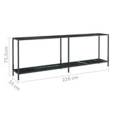 vidaXL Wandtafel Zwart Gehard Glas - 34% Korting!