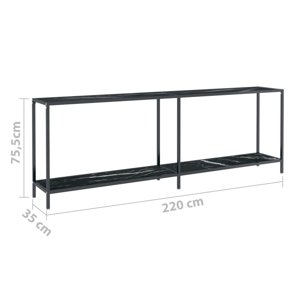 vidaXL Wandtafel Zwart Gehard Glas - 34% Korting!