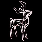 VidaXL Kerstfiguur Rendier Warmwit 76x42x87 cm - 51% Korting!