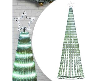 vidaXL LED Kerstboom 247 cm Koud Wit - 58% Korting!