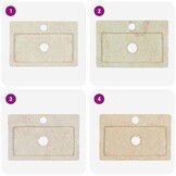 VidaXL Marmeren Wastafel Wandmontage - Crème - 33% Korting