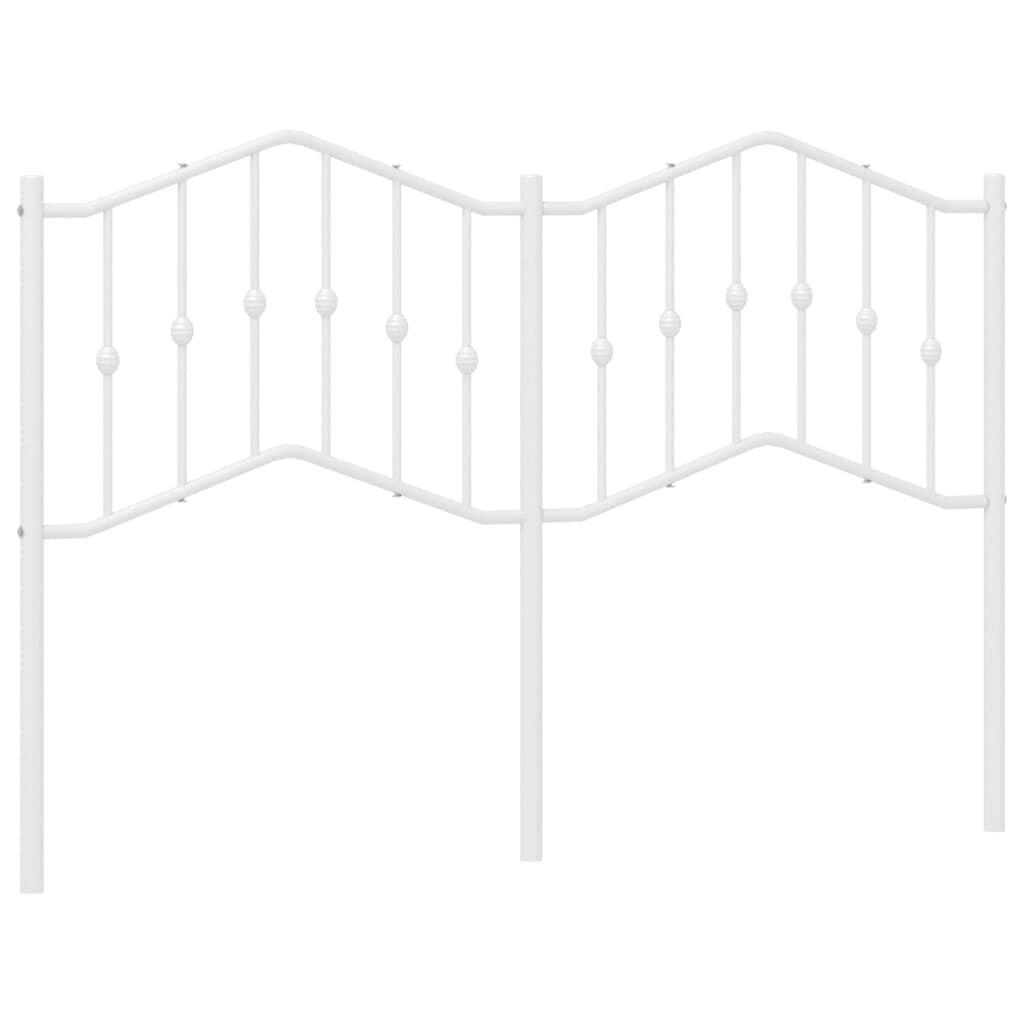 vidaXL Hoofdbord Metaal Wit 140 cm - 29% Korting
