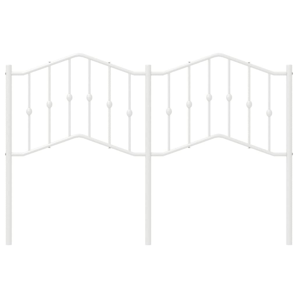 vidaXL Hoofdbord Metaal Wit 140 cm - 29% Korting