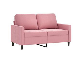 vidaXL Tweezitsbank Roze Fluweel - 34% Korting!