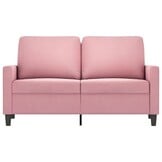 vidaXL Tweezitsbank Roze Fluweel - 34% Korting!