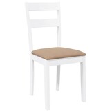 vidaXL Eetkamerstoelen Massief Hout (2 stuks) - Wit - 33% Korting