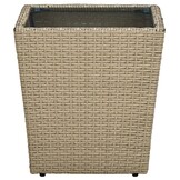 vidaXL Salontafel Beige: 25% Korting - Poly Rattan & Glas