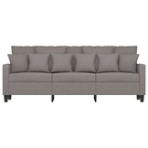 vidaXL Driezitsbank Taupe Stof - 34% Korting!