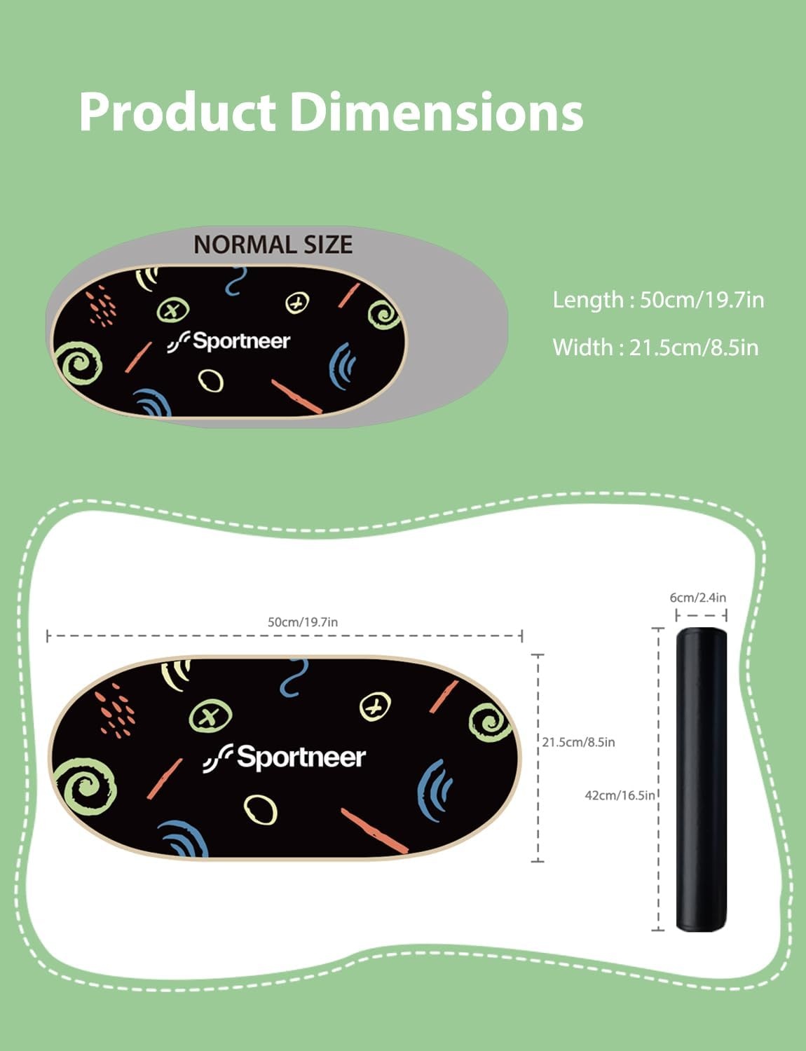 Sportneer Houten Balance Board - Kinderen 3-12 Jaar - 36% Korting