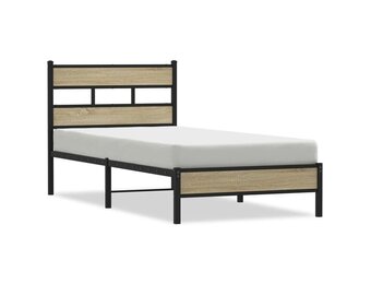 vidaXL Bedframe Sonoma Eiken 107x200 cm - 40% Korting