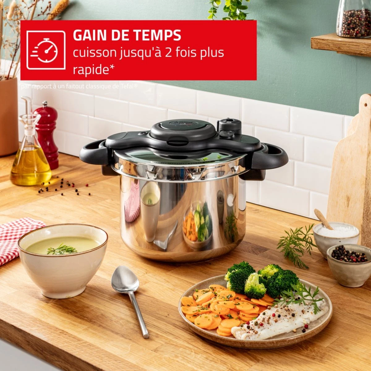 Tefal Autocuiseur ClipsoMinut Daily 7.5L - 36% Korting