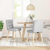 vidaXL Eetkamerstoelen 2x Wolk Grijs - 33% Korting!