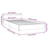 vidaXL Bedframe Crème 90x190cm - 32% Korting!