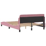 vidaXL Bedframe Fluweel Roze 120x200 cm - 34% Korting