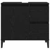 VidaXL Badkamerkast Lade Zwart Eiken - 52% Korting!