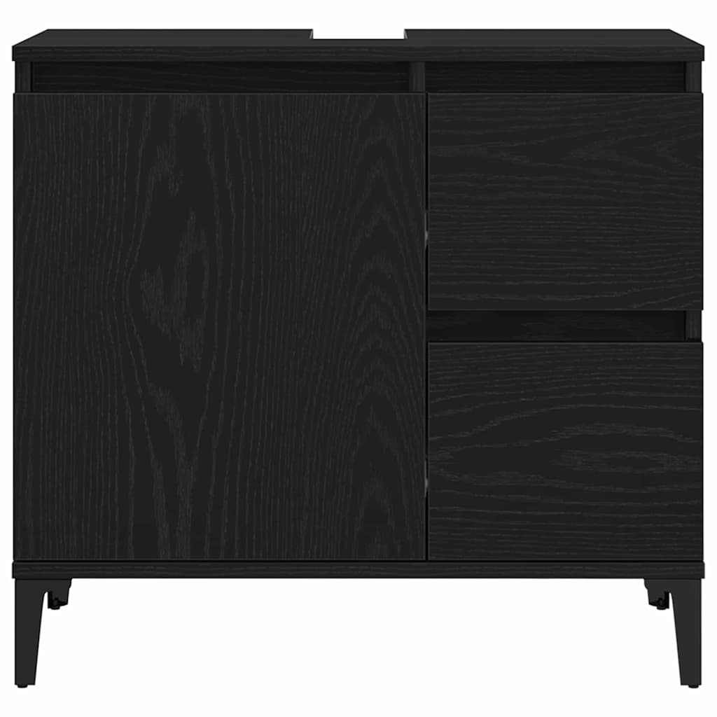 VidaXL Badkamerkast Lade Zwart Eiken - 52% Korting!