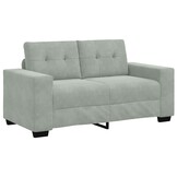 vidaXL Loveseat Bank 120 cm Fluweel Lichtgrijs - 34% Korting!