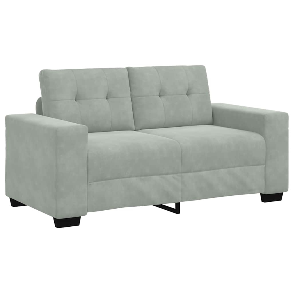vidaXL Loveseat Bank 120 cm Fluweel Lichtgrijs - 34% Korting!