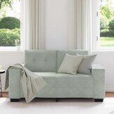 vidaXL Loveseat Bank 120 cm Fluweel Lichtgrijs - 34% Korting!