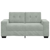 vidaXL Loveseat Bank 120 cm Fluweel Lichtgrijs - 34% Korting!