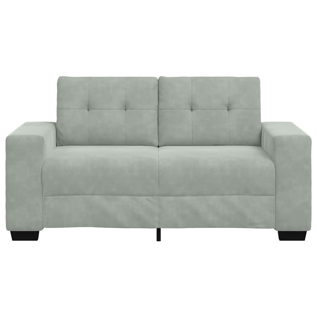 vidaXL Loveseat Bank 120 cm Fluweel Lichtgrijs - 34% Korting!