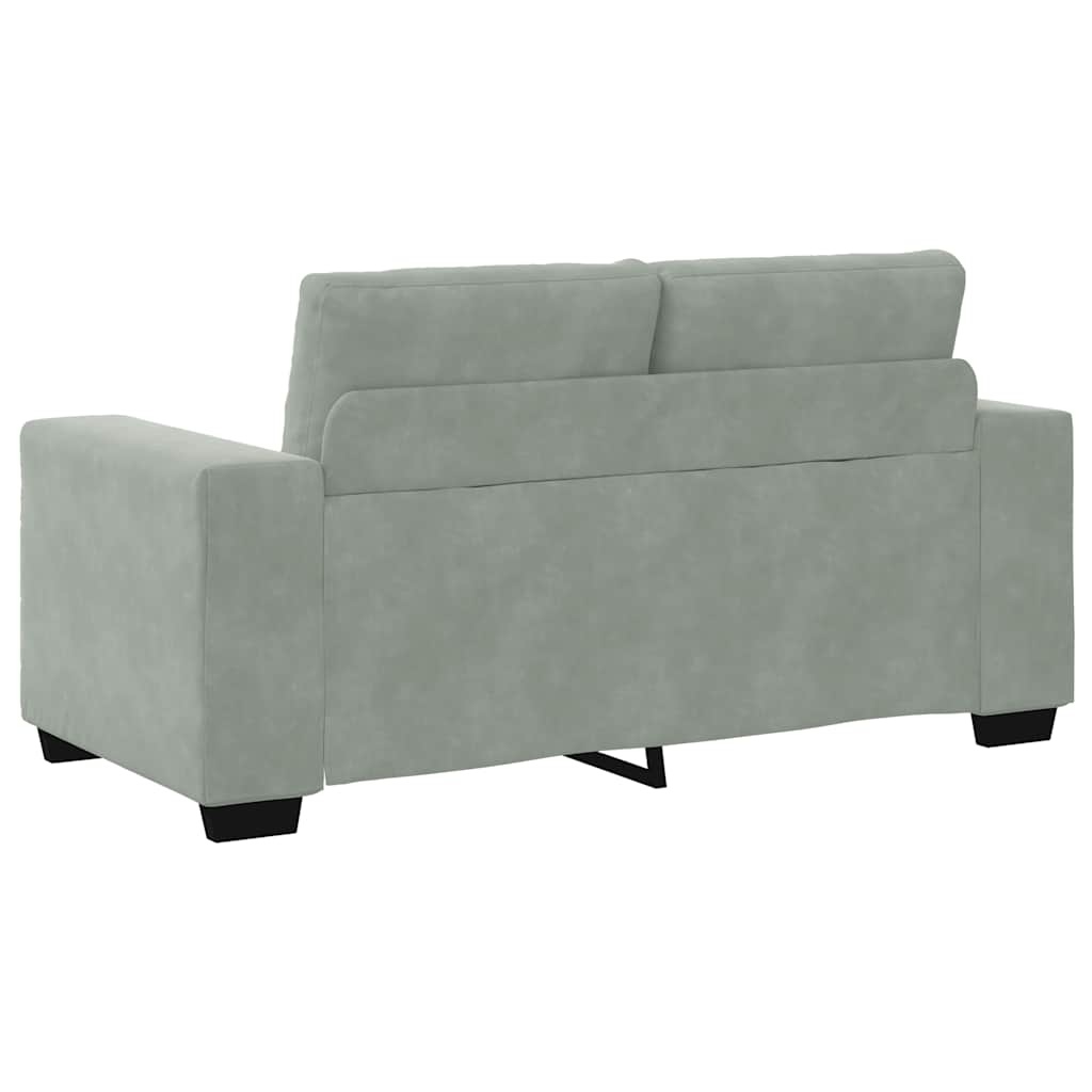 vidaXL Loveseat Bank 120 cm Fluweel Lichtgrijs - 34% Korting!